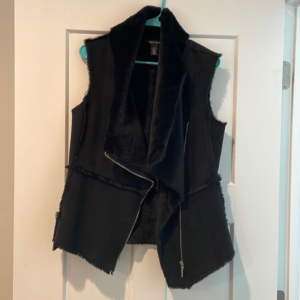 White House Black Market Fur Vest